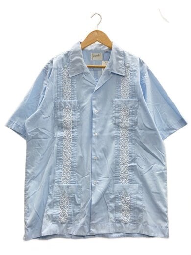 商品画像：70～80s/GUAYABERA/キューバシャツ/XXL/ポリエステル/BLU 1