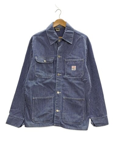 商品画像：カバーオール/M/コットン/NVY/ヒッコリーストライプ// 1