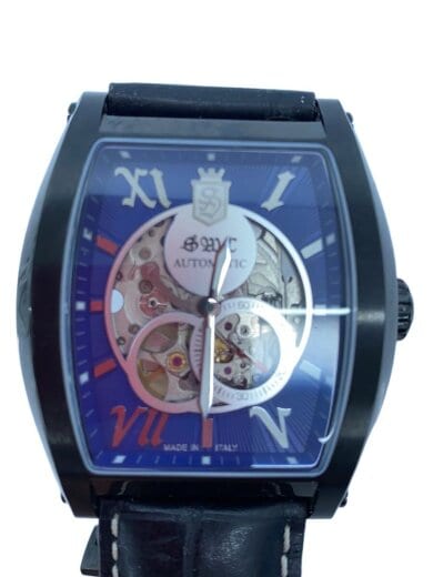 商品画像：自動巻腕時計/アナログ/レザー/BLU/BLK/249 1