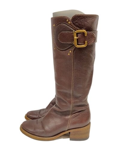 商品画像：ロングブーツ/36/BRW/レザー 1