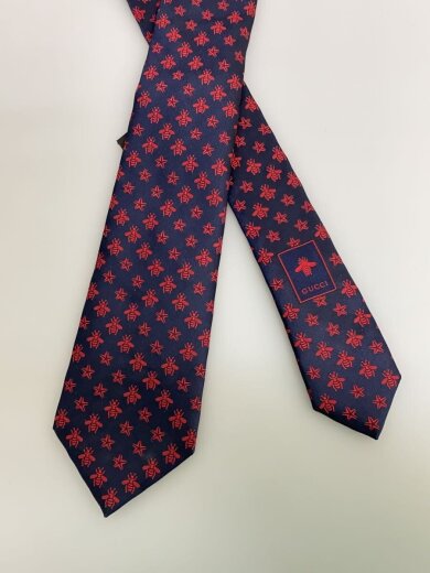 商品画像：ネクタイ/シルク/NVY/総柄/メンズ 2