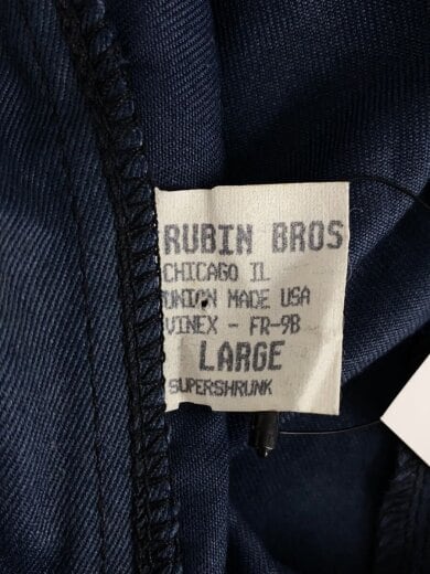 商品画像：RUBIN BROS/オールインワン/L/--/NVY/無地 4