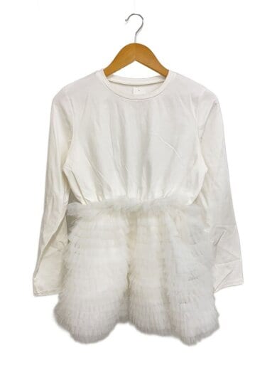 商品画像：長袖カットソー/38/ナイロン/WHT/無地/S251UB009/ドッキングチュール 1