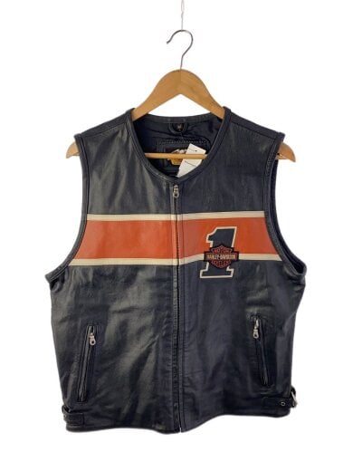 商品画像：ベスト/M/レザー/BLK 1