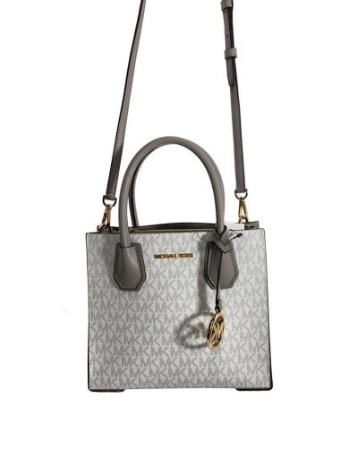 商品画像：ハンドバッグ/レザー/WHT/総柄/AC-2309 1