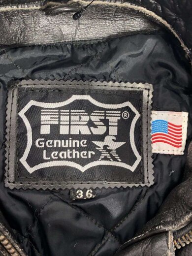 商品画像：FIRST/レザージャケット・ブルゾン/36/レザー/BLK/内側穴有 3