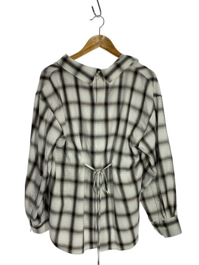 商品画像：長袖シャツ/one/ポリエステル/FWFB254177/オンブレラメチェックアシメシャツ 2