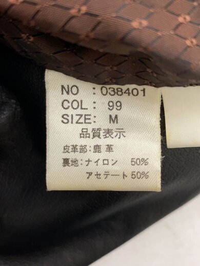 商品画像：VELLEMOSSO/レザージャケット・ブルゾン/M/レザー/BLK/038401// 4