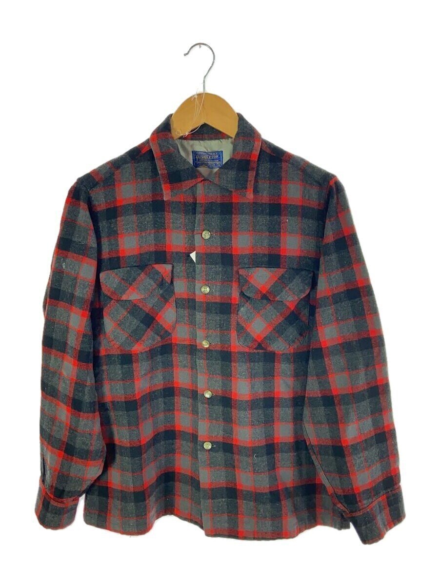 PENDLETON / 50s/ネルシャツ/M/ウール/BLK/チェック