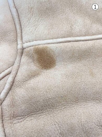 商品画像：×Ron Herman/pea jacket/ジャケット/S/山羊革/CML/無地/7470 6