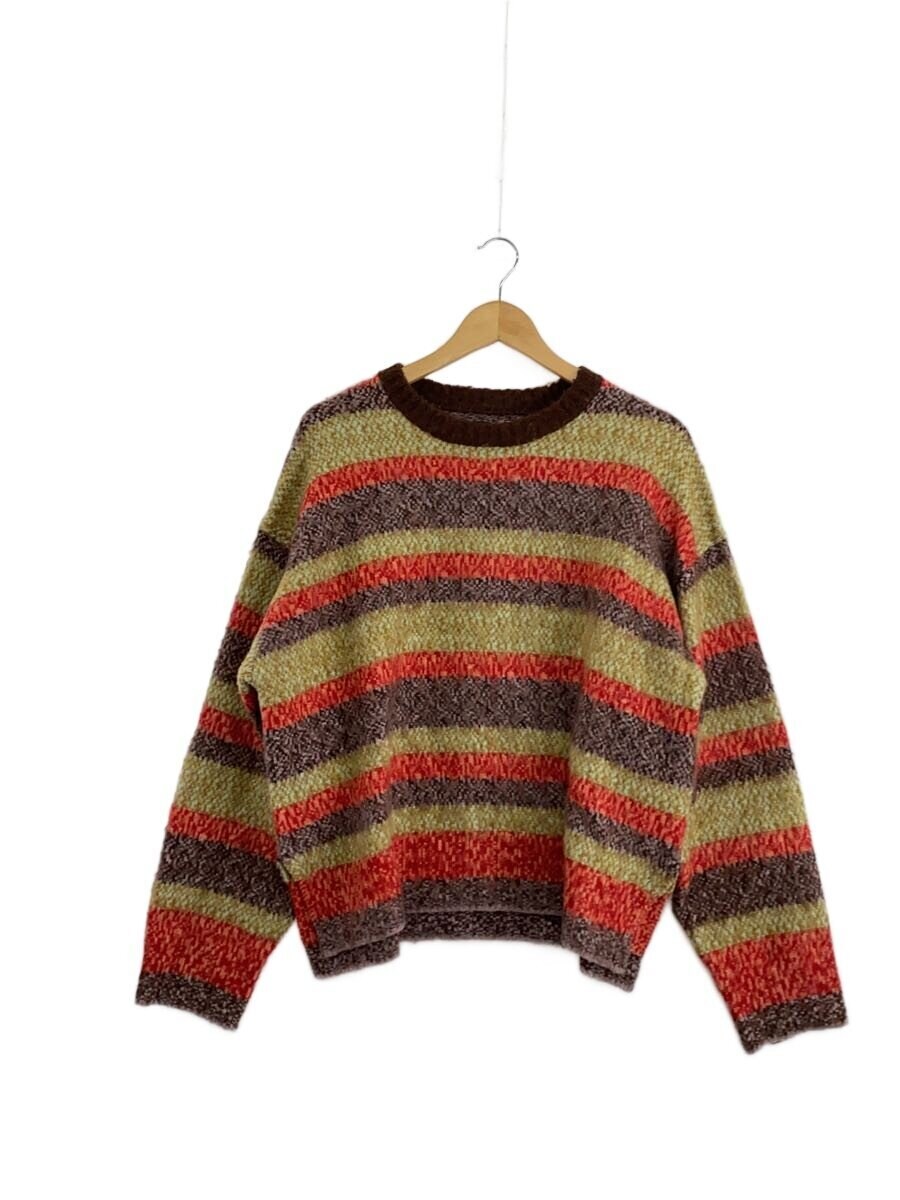 MAISON SPECIAL / Prime-Over Shaggy Mosaic Border Crew Neck ニット/1/11242361334
