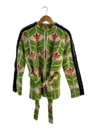 商品画像：コラボ/トレフォイルカーディガン/S/ナイロン/モヘアライク/GRN/総柄/717694 1