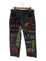 ボトム/33/デニム/BLK/カットオフ