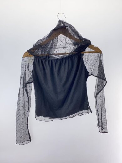 商品画像：24AW/オフショルチュールトップス/トップス/one/ポリエステル/BLK/ドット/SWFB244141 2