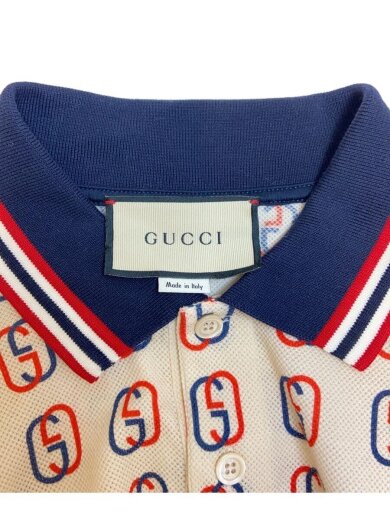 商品画像：GG Logo Polo Shirt/ポロシャツ/M/コットン/IVO/総柄/575221 3