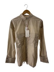 Button Down Shirt/長袖シャツ/コットン/BEG/ストライプ/21251315802