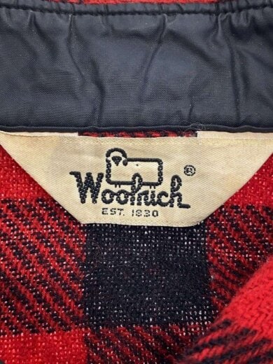 画像：WoolrichUSA製/ジャケット/L/ウール/RED/チェック3