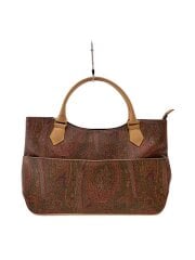 ハンドバッグ/レザー/BRW/1457-9906/ペイズリー柄