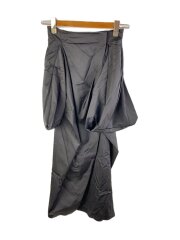 24SS/Satin Drape Skirt/スカート/36/レーヨン/GRY/12410803