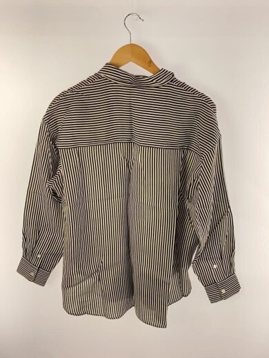 商品画像：リネンストライプオーバーシャツ/長袖シャツ/リネン/BLK/ストライプ/LDZ1051504A0004// 2