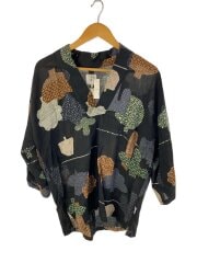 SOU・SOU/長袖ブラウス/M/コットン/BLK/総柄/京型友禅