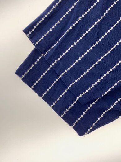 商品画像：25SS/EFG Stripe V NECK S/S TEE/Tシャツ/XL/コットン/ブルー/ストライプ 5