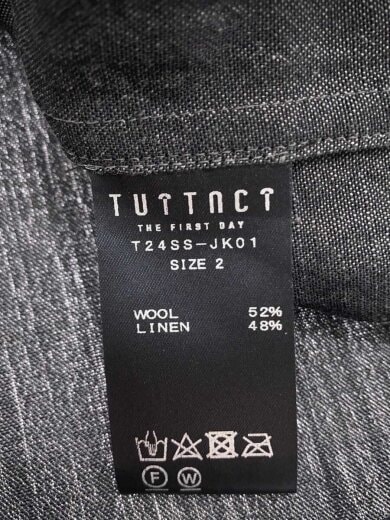 商品画像：WEATHER CLOTH DOTUITACI/テーラードジャケット/2/ウール/GRY/無地/t24SS-jk 5