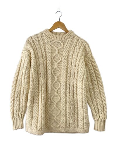 商品画像：ニット・セーター(厚手)/S/ウール/IVO/無地 1