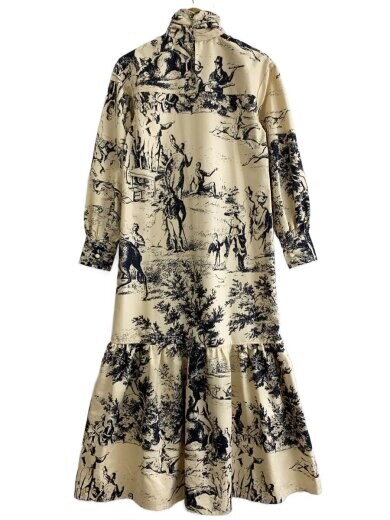 画像：JOHNワンピース/S/ポリエステル/BEG/総柄2