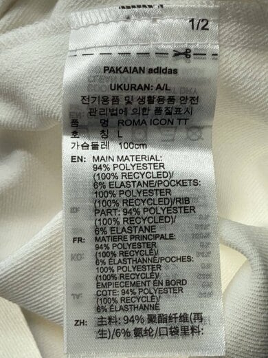 画像：adidasASローマ テラスアイコン トラックトップ/ジャケット/XL/ポリエステル/WHT5