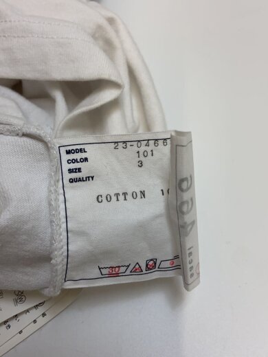 商品画像：Tシャツ/3/コットン/WHT/23-0466S// 3