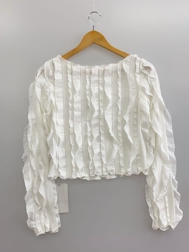 画像：CELFORDフリルジャガードカットトップス/one/ポリエステル/WHT/CWCT2450172