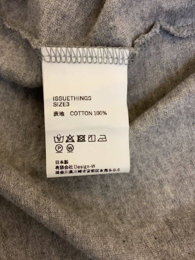 商品画像：Tシャツ/3/コットン/GRY/無地 4