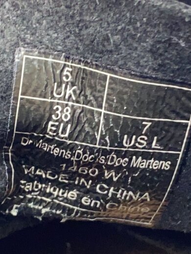 商品画像：ブーツ/UK5/BLK/レザー/1460/着用感有// 5