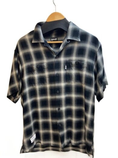 商品画像：OMBRE PLAID S/S SHIRT/M/レーヨン/BLK/オンブレCK/782-3123016// 1
