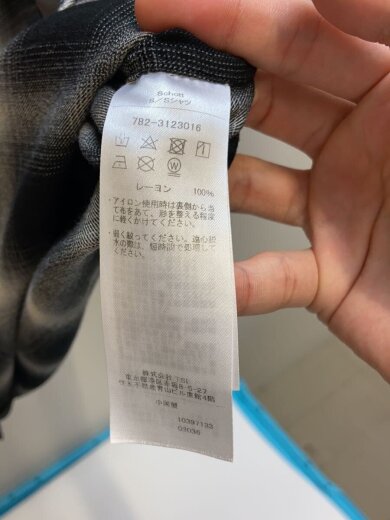 商品画像：OMBRE PLAID S/S SHIRT/M/レーヨン/BLK/オンブレCK/782-3123016// 5