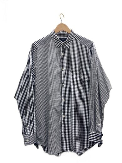 商品画像：長袖シャツ/M/コットン/BLK/チェック/HP-B017/AD2025 1
