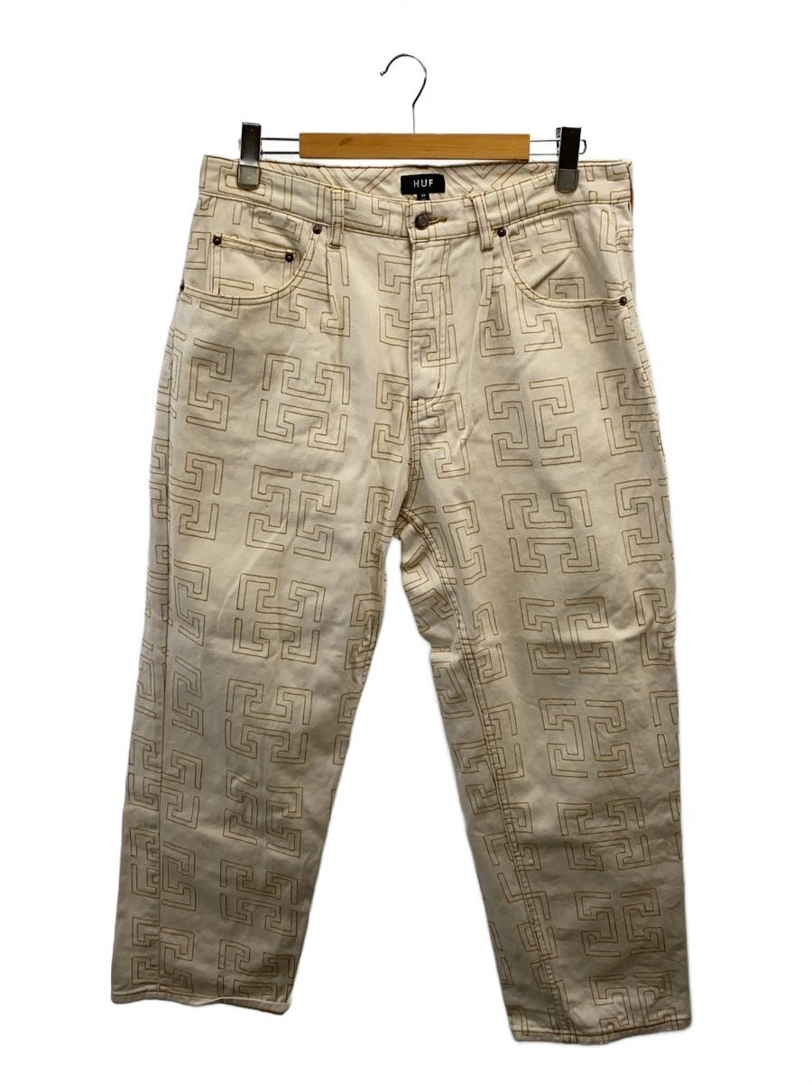 HUF / ボトム/34/コットン/WHT/総柄/24SPT80080-1-30