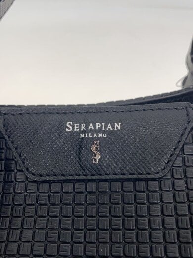 画像：SERAPIANトートバッグ/レザー/BLK5