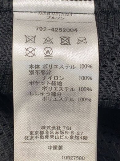 画像：MANASTASHBIGFOOT JACKET 24/フリースジャケット/XL/ポリエステル/BLK/792-42520044