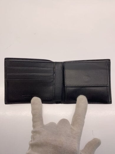 商品画像：2つ折り財布/レザー/BLK/メンズ 4