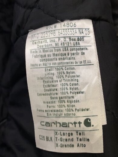 商品画像：ジャケット/XL/コットン/BLK/0712 225298 6455553a na03 4