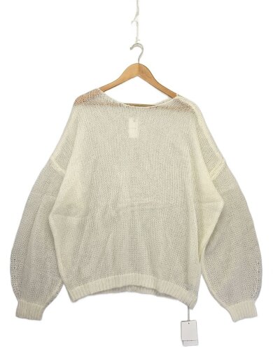 商品画像：ニット・セーター(薄手)/FREE/モヘア/WHT/無地/1224411028-0 1