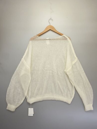 商品画像：ニット・セーター(薄手)/FREE/モヘア/WHT/無地/1224411028-0 2