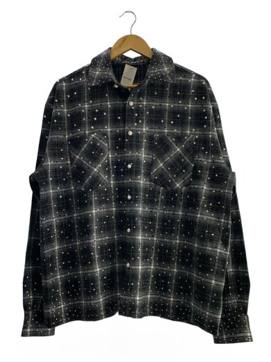 商品画像：SECRET/長袖シャツ/M/ポリエステル/GRY/チェック 1