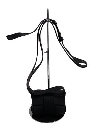 商品画像：ショルダーバッグ/レザー/BLK/無地/マキシ/イントレチャート/ミニショルダー 1