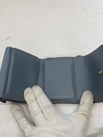 商品画像：3つ折り財布/エナメル/BLU/無地/レディース/41-MA-1202/ロータスウォレット/カナージュ 4