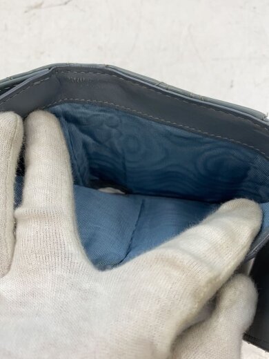 商品画像：3つ折り財布/エナメル/BLU/無地/レディース/41-MA-1202/ロータスウォレット/カナージュ 5