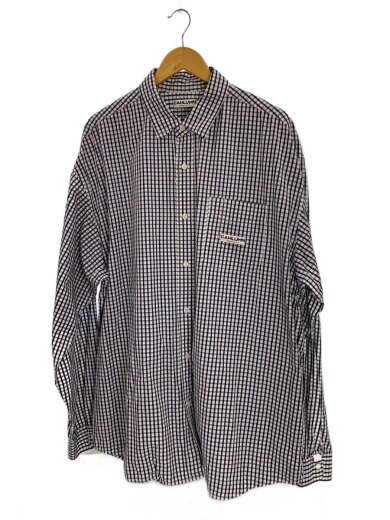 商品画像：長袖シャツ/XXL/コットン/WHT/ギンガムCK/231-1036/Magazine Pocket// 1