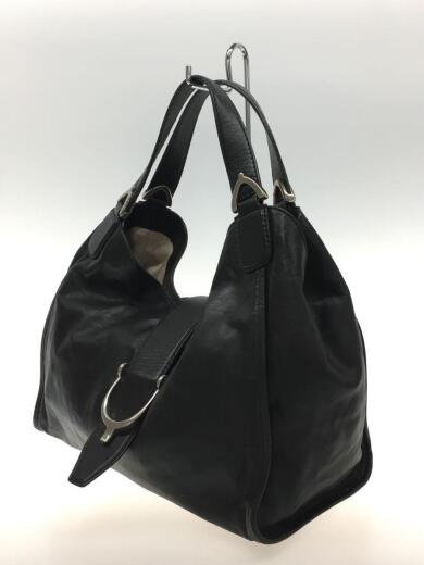 画像：GUCCIトートバッグ_スティラップ/レザー/BLK/ハンドバッグ/ショルダーバッグ/2968562